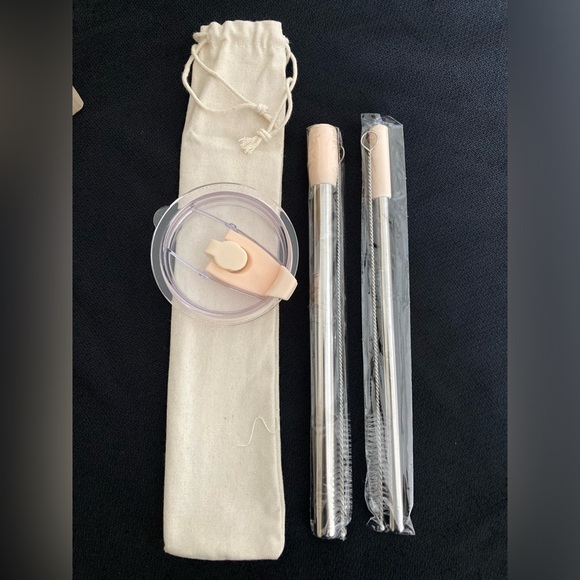 Pandaloo Reusable Glass Cup Tumbler and Metal Straws - Picture 6 of 8